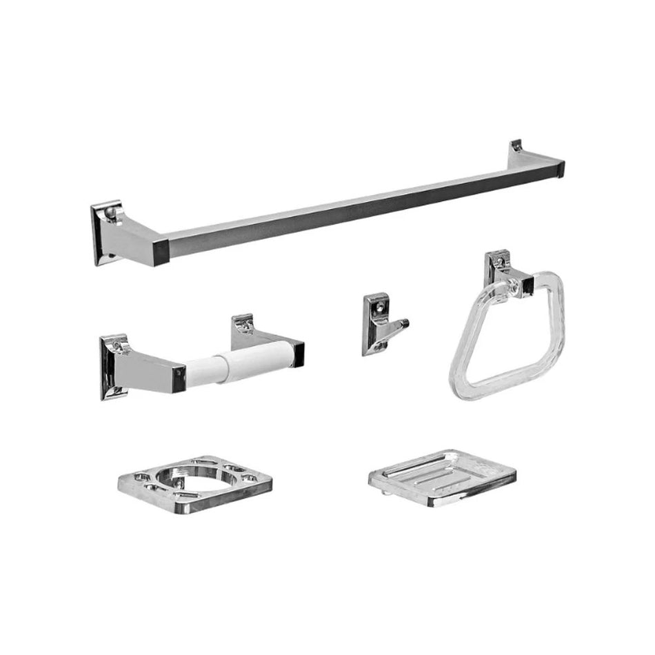 Accesorios Baño Ecofriendly Cromo 6Pz Stretto