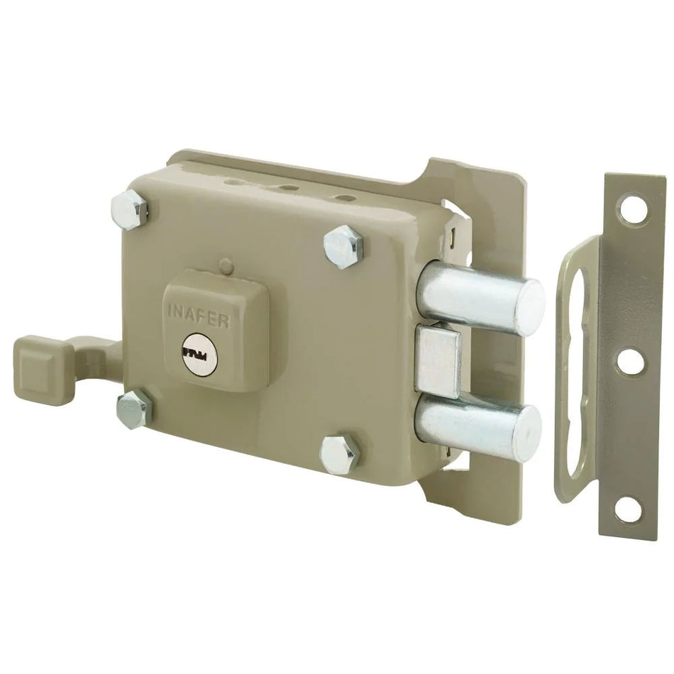 Cerradura de Sobreponer Inafer C999 Ultra Derecha Verde