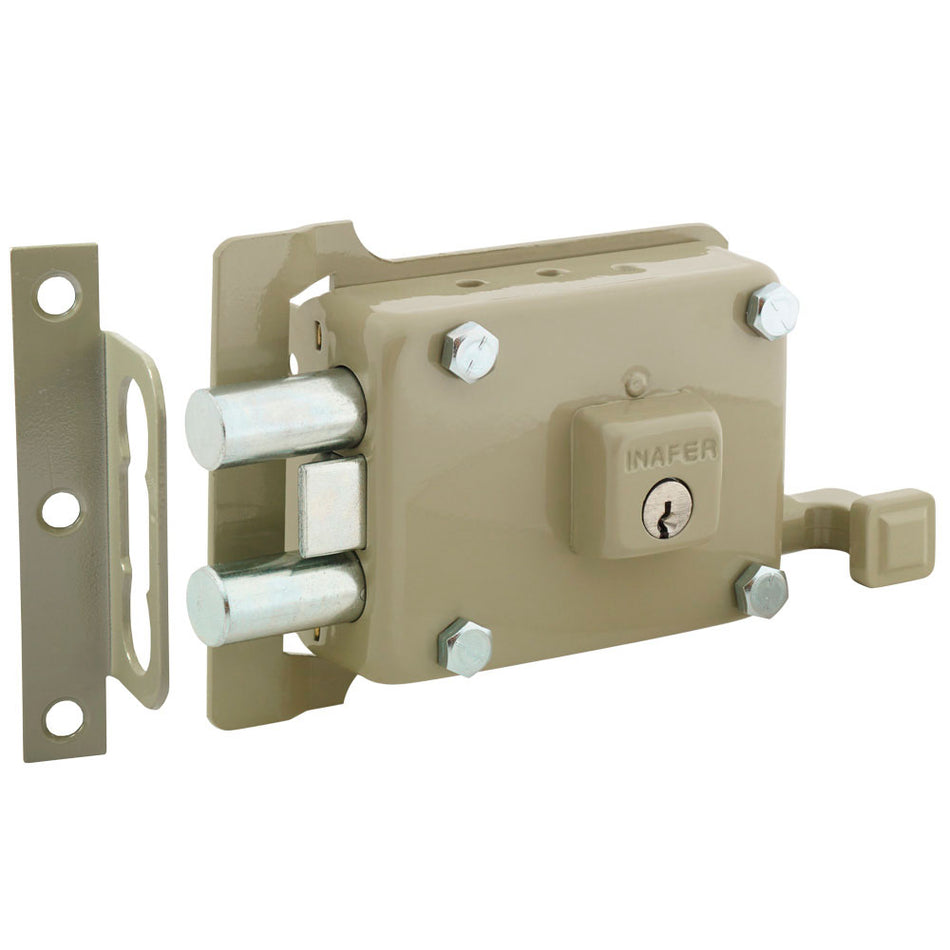 Cerradura de Sobreponer Inafer C999 Izquierda Verde