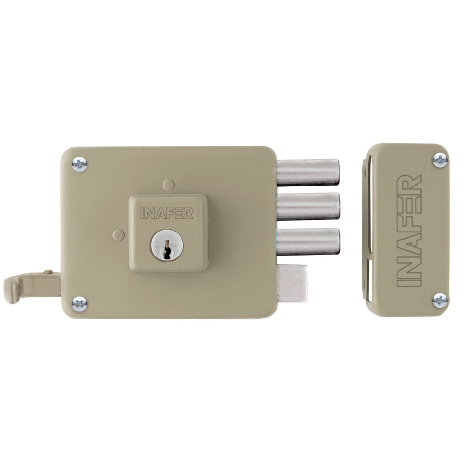Cerradura de Sobreponer Inafer Mega C333 Derecha Verde