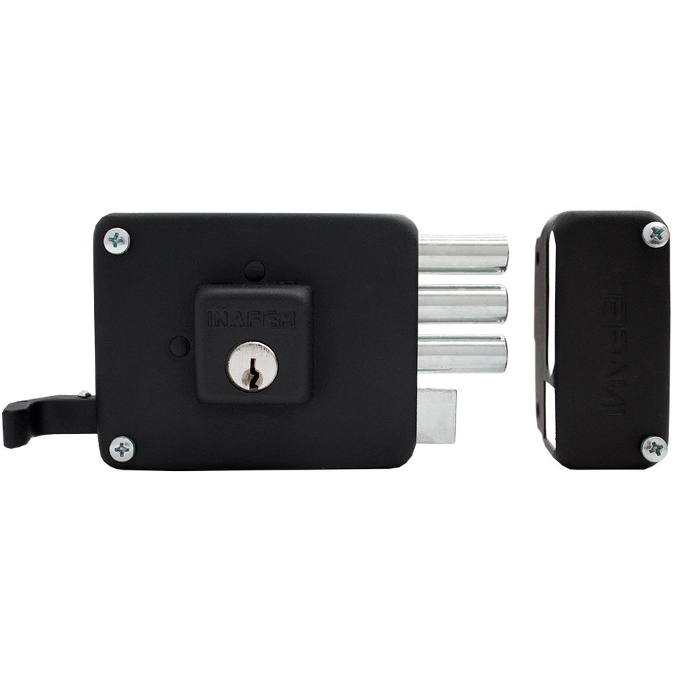 Cerradura de Sobreponer Inafer Mega C333 Derecha Black