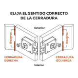 Cerradura de Sobreponer Inafer Supra C979 Derecha Verde