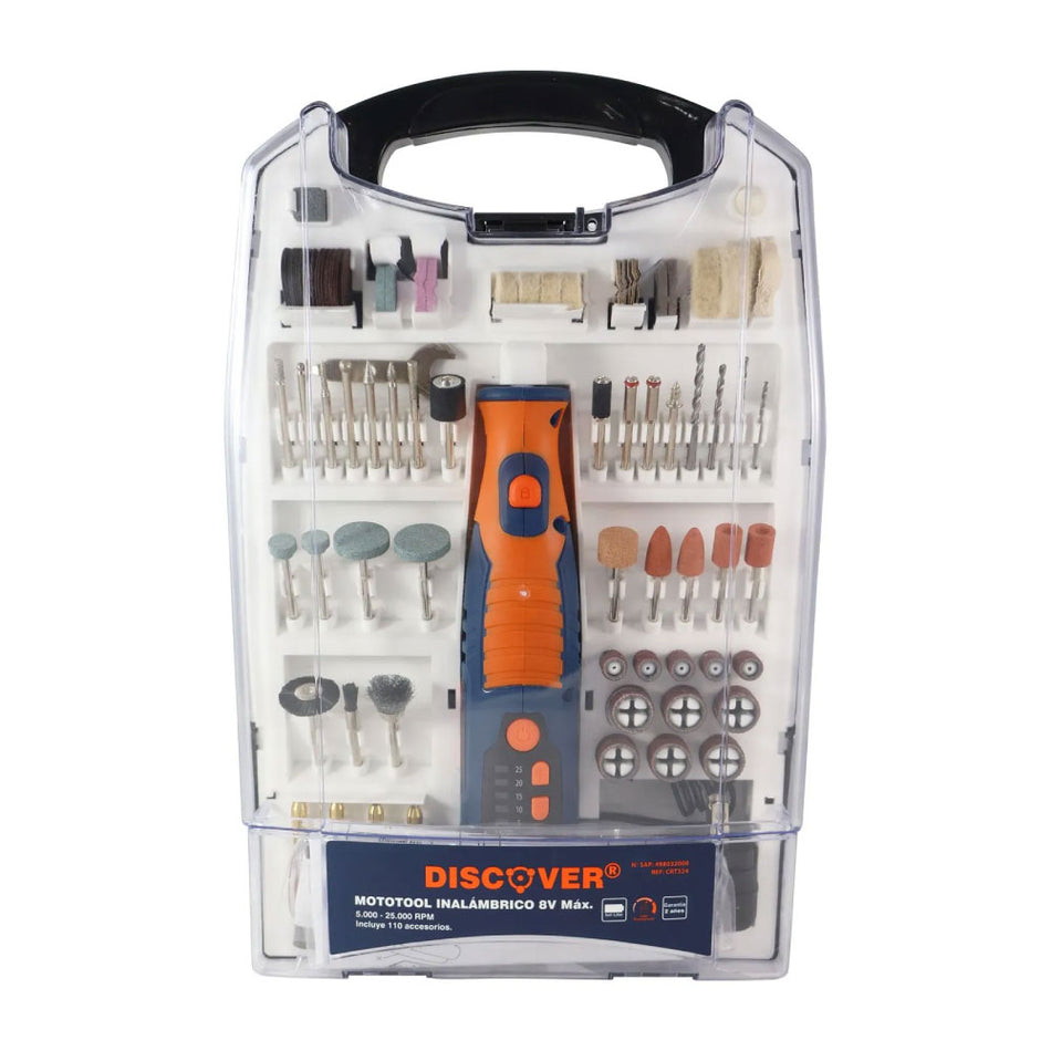 Mototool Inalámbrico Discover 7.2V 110 accesorios
