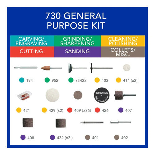Kit Accesorios Multiusos Dremel 730-01 X 52pz