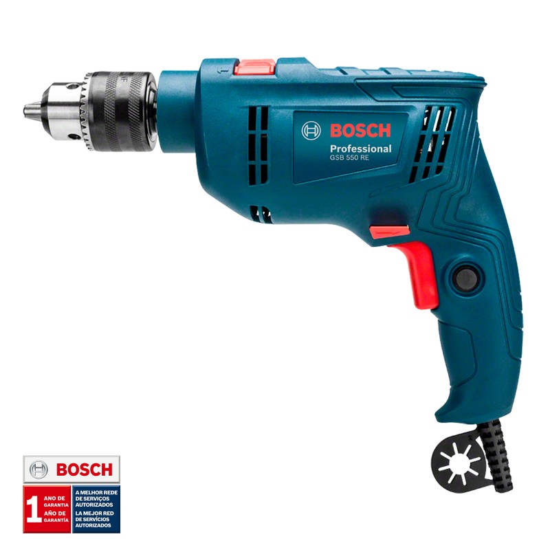Taladro Perc Vvr Bosch Pro GSB 550 RE 1/2 550w + 34 Acc