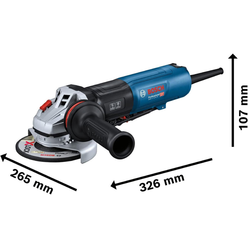Pulidora 5" Bosch Heavy Duty GWS 17-125 PS 1700w Eje M14
