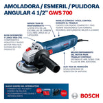 Pulidora 4-1/2 Bosch GWS 700 710w