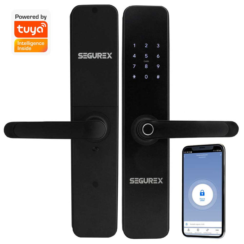 Cerradura Biometrica Inteligente Segurex H7B Negro
