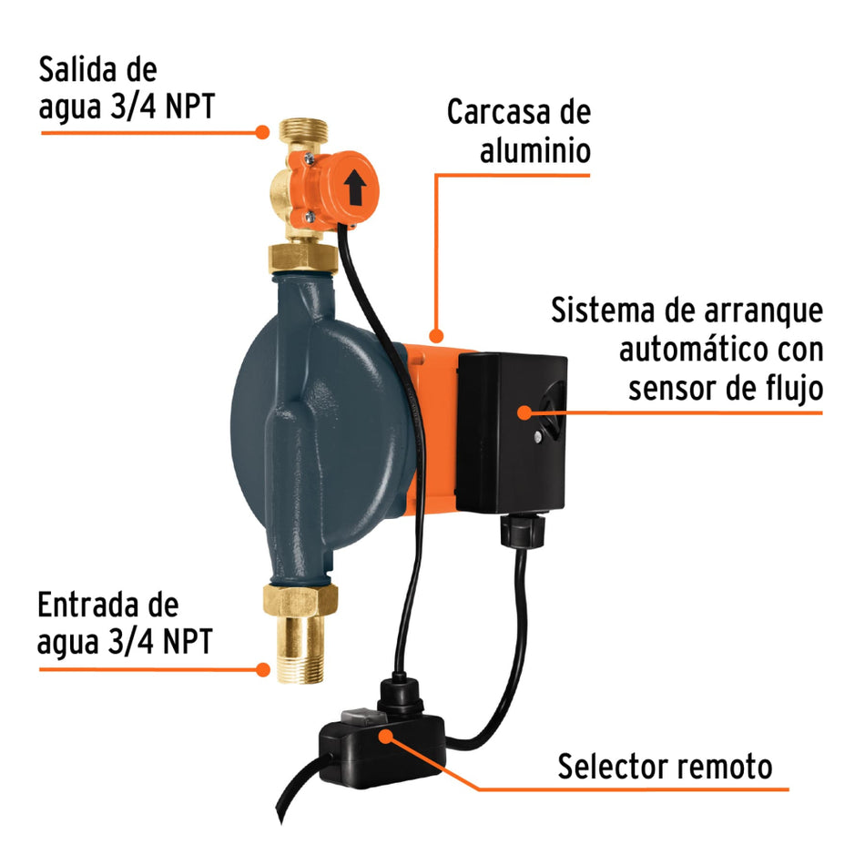 Bomba presurizadora 1/3HP 60L/min Truper PRE-1/3